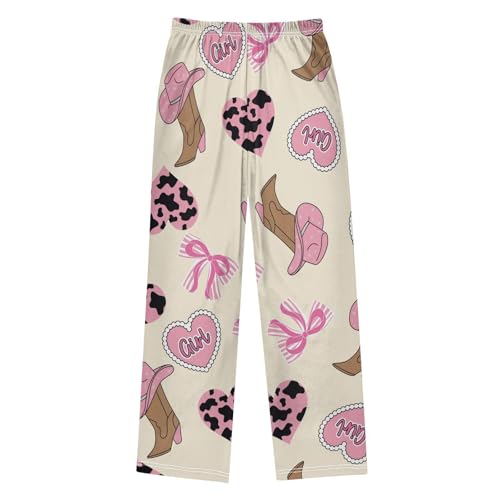 Cowgirl Love Boys Pants Boys Athletic Pants Long Pant for Boywith Pockets Wide-Leg Size 6-14Y2