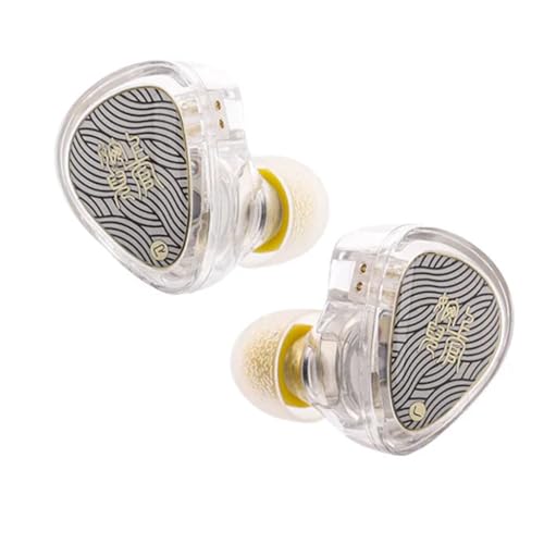 Image of Tangzu Wan'er S.G 2 Wired IEM Earphone with Mic, 10mm PET Diaphragm Dynamic Driver In-Ear Monitor earbuds with Ergonomic Resin Housing, Detachable 0.78mm 2-Pin Silver-Plated (White, 4.4mm, No Mic)