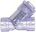 Hayward YS00050S Series YS Y-Strainer, Socket End, Clear PVC with FPM Seal, 1/2