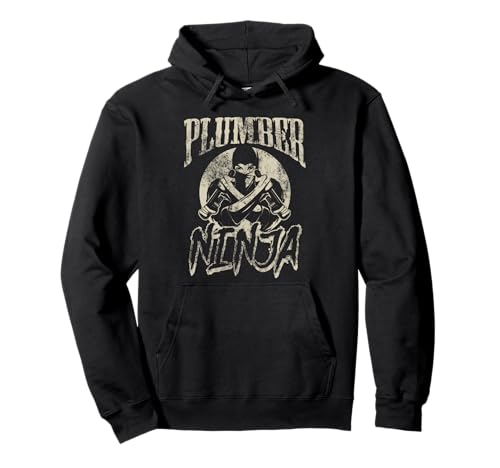 Plombier Ninja Funny Plumbing Design Tradesmen Humour Sweat à Capuche