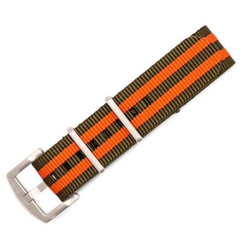 Image of BluShark - Original Collection Military-Style Waterproof Watch Strap, Fits All Timepiece Brands, Durable Nylon Wristwatch Accessories with Stainless Steel Buckle - 18mm, 20mm, 22mm & 24mm Watch Bands