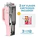 Cirkul Blush Pink All-Day StrawSip™ Tumbler Starter Kit - 40oz Light Pink Stainless Steel Tumbler, Flavor Cartridges Included(1 Frosted Pink Refresher, 1 Gateway Raspberry Tea) Zero Calories, No Sugar