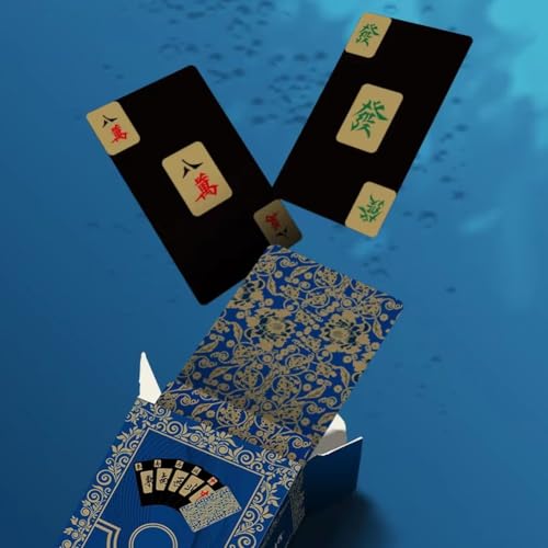 Juego de cartas Mahjong Black Gold 148 piezas miniatura 6