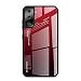 Produktbild KERUN Hülle aus Farbverlauf für Samsung Galaxy S21 Hülle, Silikon Soft TPU-Rahmen und Gehärtetes Glas Zurück Schock-Absorption Schutzhülle Handyhülle Cover Case - 5