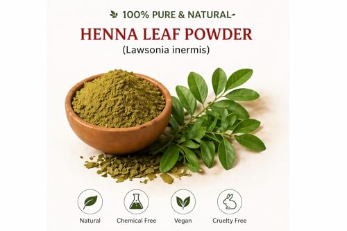 Image of Natural Henna for Hair | Lawsonia Inermis Leaf | Herbal Hair Color for Brown & Red Tones | No Ammonia Chemical Free Hair Dye - 100g