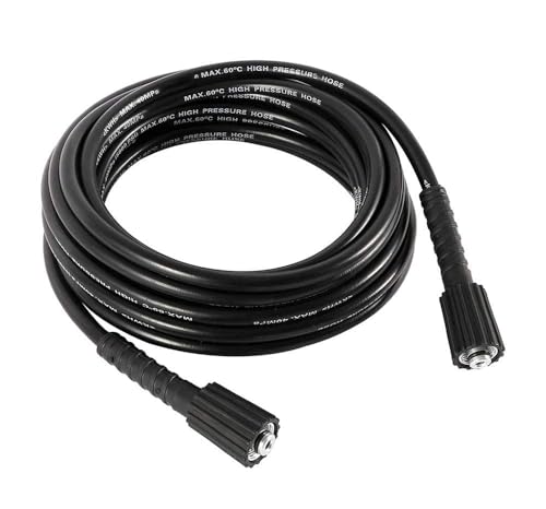 Image of Fieldstar Premium Pressure Washer Hose Pipe Upto 5800 PSI Plastic Black Molded Pipe (8 Meter)(SUITABLE for STARQ, VANTRO, AIMEX, GAOCHENG, AGARO, SHAKTI)