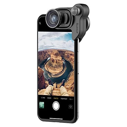 Olloclip Mobile Photography Box Set per iPhone X I Lenti fisheye, super-grandangolare e macro 15x - Lente/Clip Nera
