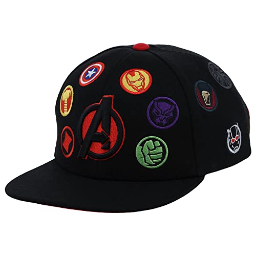 Marvel Avengers Youth All Over Adjustable Snapback Flat Bill Cap #TOP2