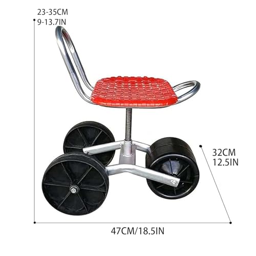 Regulowany stołek ogrodowy – obracany o 360° ergonomiczne siedzisko do pielenia i pielęgnacji trawnika, wygodne i wygodne meble ogrodowe