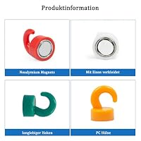 NogmeTaa Mini Magnethaken, Platzsparer & stark – 10 Stück (Mehrfarbige) – Ansicht 5