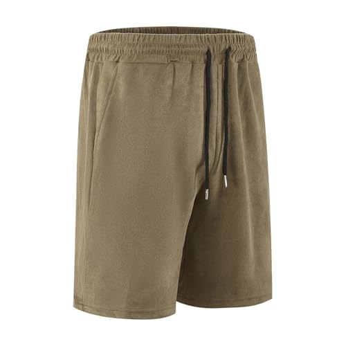 Ensemble homme t-shirt et short vert S décontracté uni