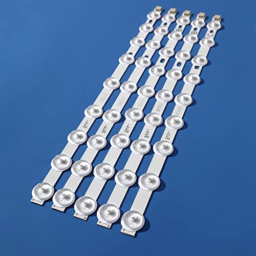 TV LED Bar for Sistemi TD K40DLV1FSM Strisce di Retroilluminazione A LED Kit 9LED Lampade Obiettivo 5 Bande 9FLHY168D 39PF3025D 39FHD-CNOV 39FPD274D