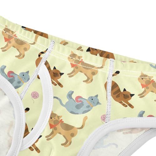Cotton Little Boys Briefs Soft Woolly Ball Cat Toddler Underwear4