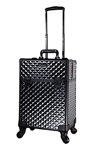 Image of Adson Professional Beauty Makeup Cosmetic Aluminium Vanity Trolley (Black)