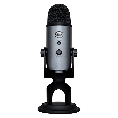 Blue Yeti Usb Mic For Recording & Streaming On Pc And Mac, 3 Condenser Capsules, 4 Pickup Patterns, Headphone Output And Volume Control, Mic Gain Control, Adjustable Stand, Plug & Play - Lunar Gray #TOP2
