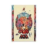 PANTTING Akira - Póster estético de anime de la película para decoración del hogar, dormitorio, sala de estar, 50 x 75 cm, estilo sin marco