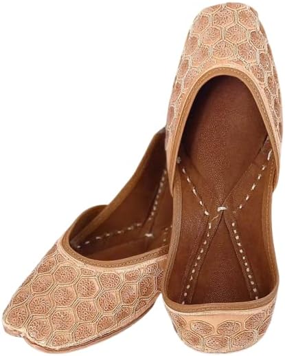 Sandali Jutti Indiani Da Sposa – Khussa Tradizionale Multicolore Pankhudi – Scarpe Piatte In Ecopelle Per Matrimoni E Feste – Artigianato Rajasthan (Taglie US 5-9)