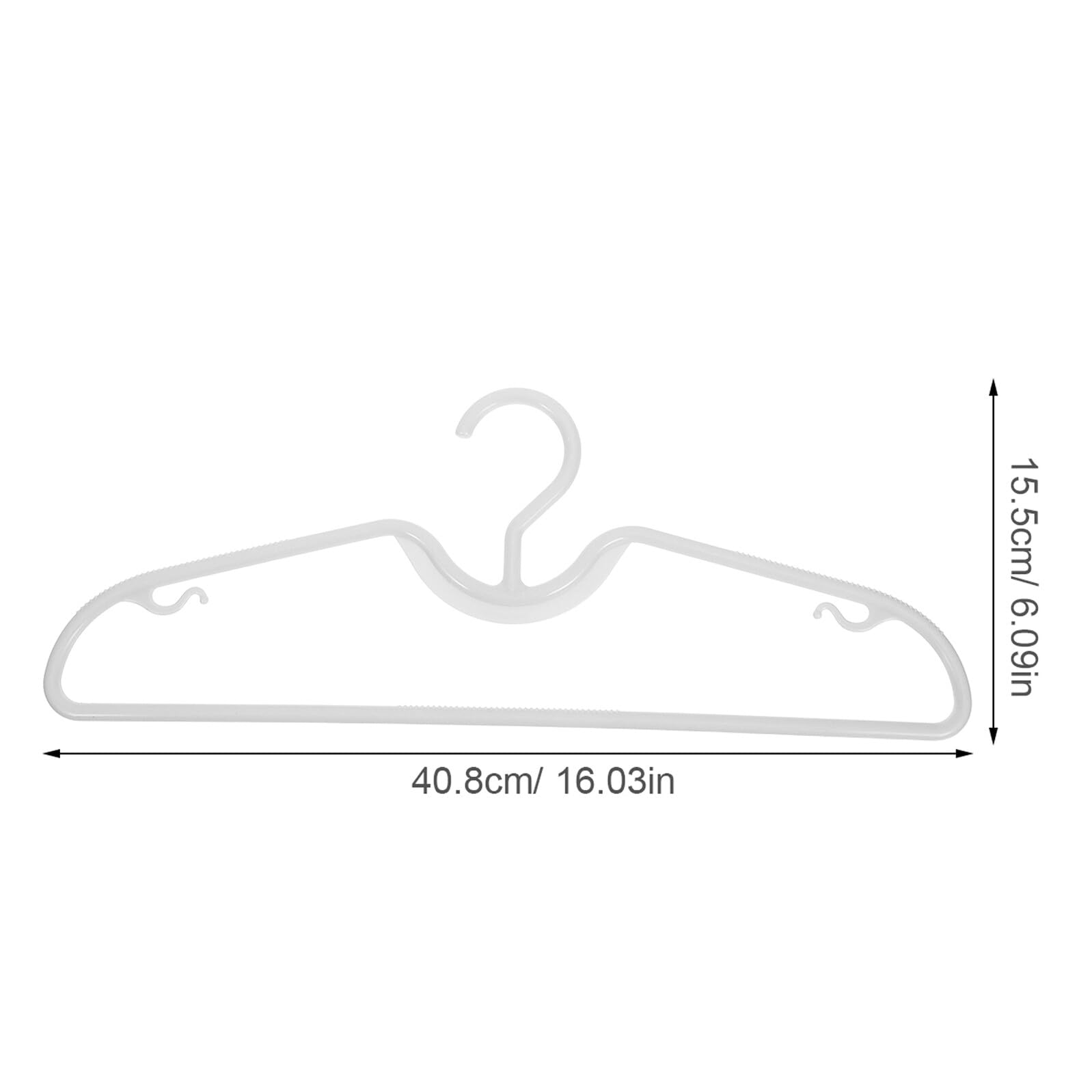 TOYANDONA Grucce per Magliette e Jeans in Plastica Bianca M-shape Antiscivolo Salvaspazio 20pezzi