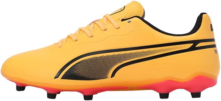 PUMA King Match Fg/AG, Soccer Shoe Unisex-Adulto 44 EU Sun Stream Puma Black Sunset Glow - Immagine 2