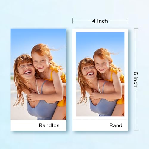WOLFANG Fotodrucker, Sofortbilddrucker mit 54 Blatt (4 x 6 Zoll), unterstützt WLAN-Verbindung, kreative Fotobearbeitungs-Apps, für iOS/Android-Smartphone