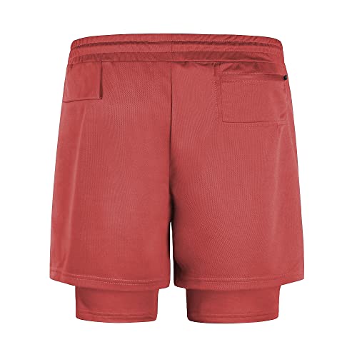 Flyfirefly Men's 2-In-1 Workout Running Shorts 7" Lightweight Gym Yoga Training Sport Short Pants #TOP5