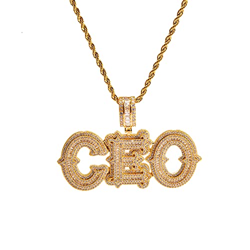 Collier de nom personnalisé chaîne à gros maillons pour soirées hip-hop