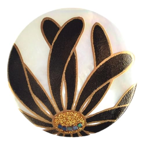 乱菊蒔絵 白蝶貝帯留 黒 乱菊 菊 花 白蝶貝 漆塗り 漆 蒔絵 帯留 帯留め アクセサリー 和装 着物 和服 ギフト 伝統工芸 工芸品 国産 日本製 うるしアート 復興 震災 コロナ 能登半島地震復興支援 北陸新幹線