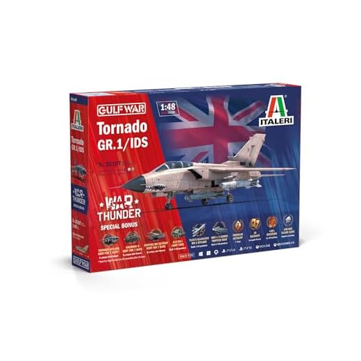 Italeri 35107 1:48 Tornado GR.1/IDS Gulf W. War Thunder - originalgetreue Nachbildung, Modellbau, Plastik Bausatz, Basteln, Hobby, Kleben, Modellbausatz, Zusammenbauen, unlackiert,