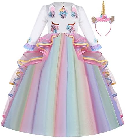 MYRISAM Unicorn Costume Princess Birthday Pageant Party Dance Per...
