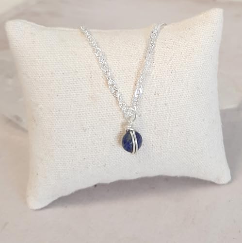 Collier en argent 925 d'exception et lapis-lazuli véritable de qualité joaillerie - 2