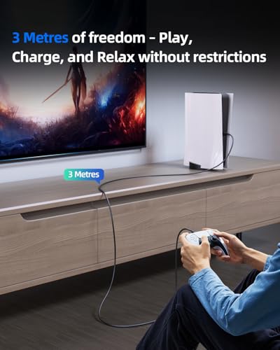 Superer 2 Pack 10 ft USB C Charging Cable Fit for PS5 Controller, PlayStation 5 DualSense, Xbox Series X/S Controllers, Xbox Elite Series 2 (Model 1914 1797), Fast Charger & Data Sync Replacement Cord - Image 7