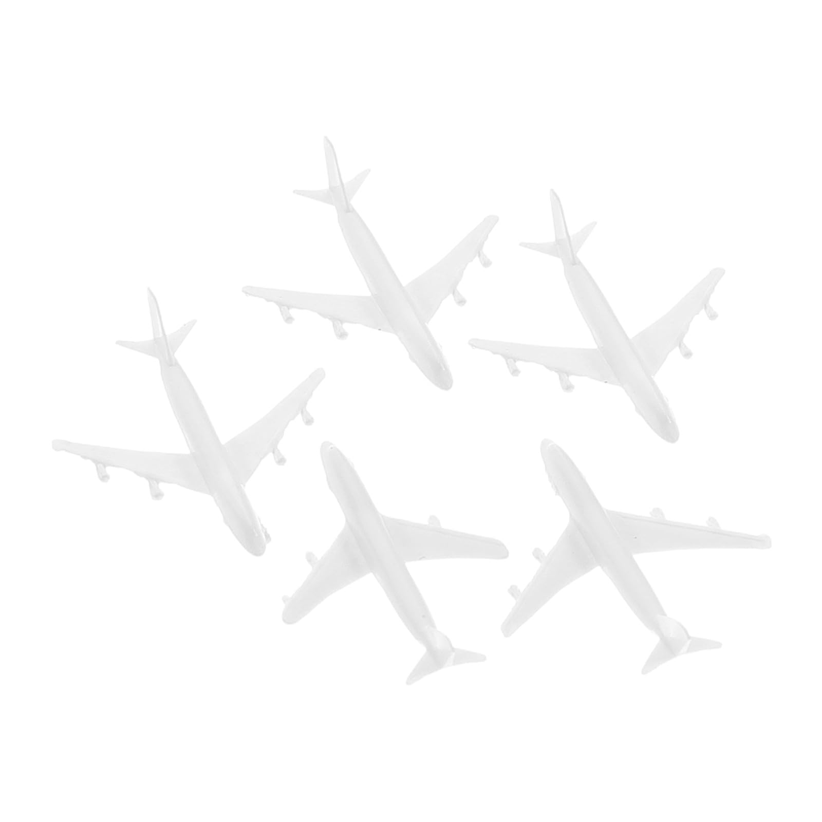 DOITOOL 5 Pcs Mini Model Planes, White Plastic Aircraft 1.8cm