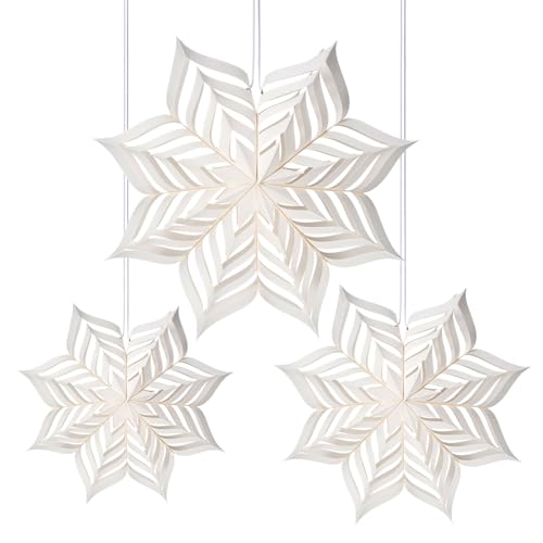 Weihnachtsstern Lampenschirme 3D Papier - 3 Stück Faltbare Dekoration Für Festlichkeiten