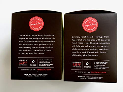Paperchef (2 Pack) Standard Lotus Baking Cups,/Cupcake Liner Muffin Wrapper, 24 Pieces (12-Ct/Box) #TOP3