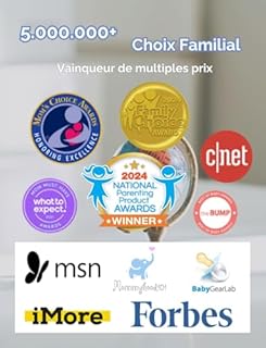 HelloBaby Babyphone Caméra, 5'' Écran 30 Heures Batterie, Rotation de 355° Camera Bébé Surveillance Vidéo, sans WiFi, Vision Nocturne, ECO, Température, Talkie-Walkie, 8 Berceuses, 305m Longue Portée