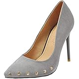  CUTEHEELS Dress Working Pumps - Scarpe da donna con tacco (grigio, 36 EU)