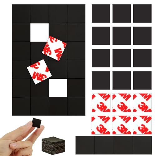 Magnetic Squares Pieces with Adhesive Backing(Each 3/4" x 3/4"),Self Sticky Magnets for Classroom Activities,Peel and Stick for Cards/Picture/Poster (40mil Magnet 384PCS)