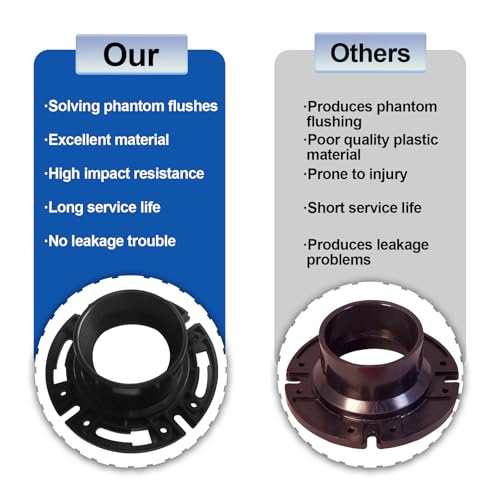 Image of Toilet Socketed Floor Flange Replacement for Dometic 385345892 3 inch Use for RV Toilets and Home Toilets,Toilet Flange Repair Kit - Black