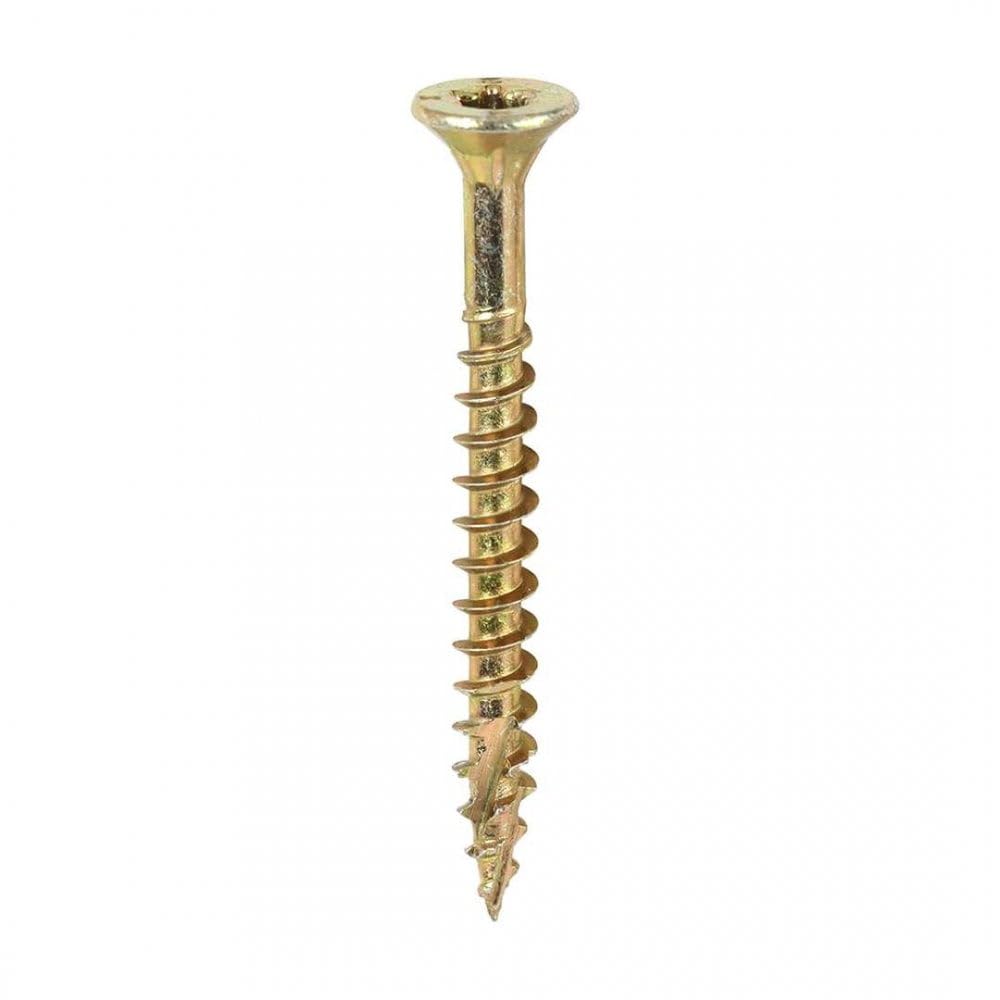 Timco C2 Clamp-Fix Multi-Purpose Premium Countersunk Gold Woodscrews - 4 X 40Mm (1200 Tub) 5056110825014