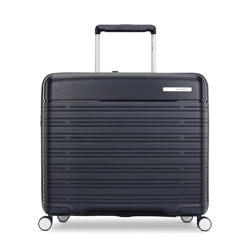 Image of Samsonite Elevation Plus - Medium Hardside Luggage - Scratch Resistant Polypropylene Shell, RightHeight Adjustable Handle, Integrated AirTag Holder, TSA Lock, WetPak Compartment - Midnight Blue