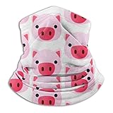 ネックウォーマー フェイスマスク 面白い ピンク 豚 ヘッドバンド 多機能 バンダナ 防寒 防風 埃よけ 花粉症に対策 釣り サイクリング スキー 登山 マスク 秋冬用 男女兼用 フリーサイズ