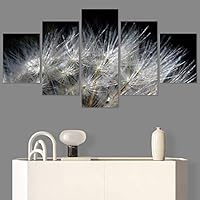 SIGNWIN 5 Panel Canvas Wall Art Modern Art Bohemian Bouquet Colorful Cool Floral Group Multicolor Photography Realism for Home Decorations Ready to Hang - 60