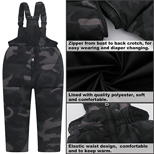 Image of Kids 2-Piece Snowsuit Toddler Baby Boys Girls Winter Wear Ski Jacket & Snow Bib Pants Ski Suit, 1-6 Years