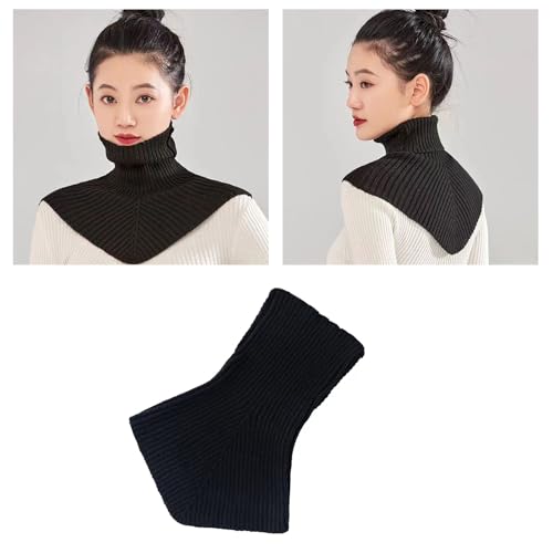 Winter Knitted Collar Women Knitted Turtleneck Scarf Shoulder Wraps Solid Scarf for Fashionable Women2