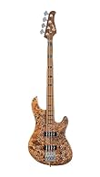Cort electric bass Model: GB-Modern 4series: GB Series Body: maple center with paulownia wings Table: Poplar Burl Back: Ash (White Ash) Finish: Open Poremanche