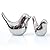 Notakia Gaobei Small Birds Statues Home Decor Modern Style Birds Decorative Ornaments for Living Room, Bedroom, Office Desktop, Cabinets (2Pcs Silver Birds)