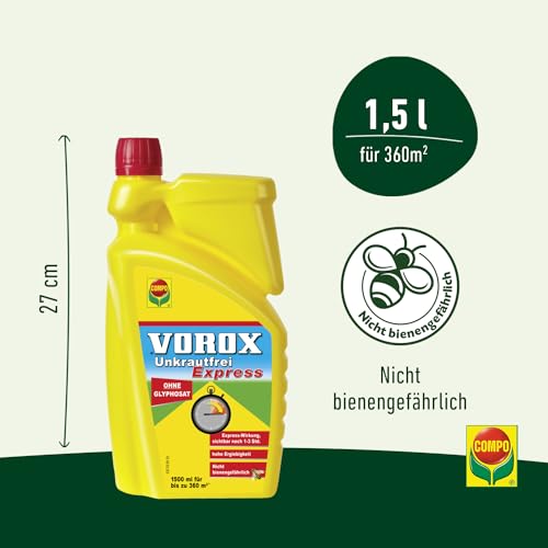 VOROX Unkrautfrei Express - Bekämpfung von Unkräutern an Zierpflanzen, Obst und Gemüse, wirkt gegen Algen… – Ansicht 3