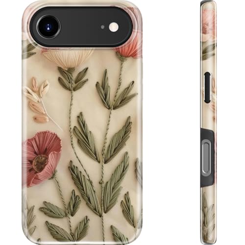 Coque rigide iPhone 17 Air DEENAKIN antichoc et anti-rayures fleur