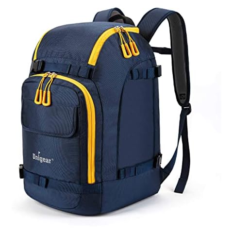 Unigear Ski Boot Backpack, Snowboard Shoes with Helmet Bag, Winter Sports Skiing Skating Rucksack Cover