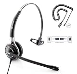 TruVoice HD-700 Premium Office/Call Center Headset with Noise Canceling Microphone - Compatible with...